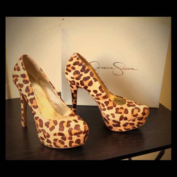 Jessica Simpson Shoes - Jessica Simpson Waleo Leopard Platform Stilettos